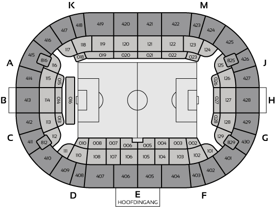 Johan Cruijff Arena plattegrond